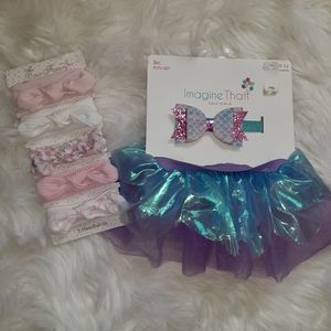 Baby 2 pc tutu set & 5 headband set
